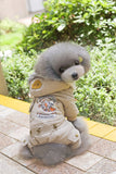Hooded Four Legs Drivers Style Pet Dog Winter Coat Clothes From S to XXL Free Shipping