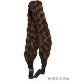 2.5cm wide fashion bohemian wigs braid thick wide headband-Free Shipping