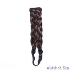 2.5cm wide fashion bohemian wigs braid thick wide headband-Free Shipping