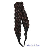 2.5cm wide fashion bohemian wigs braid thick wide headband-Free Shipping