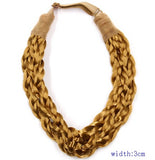 2.5cm wide fashion bohemian wigs braid thick wide headband-Free Shipping