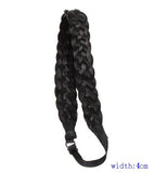 2.5cm wide fashion bohemian wigs braid thick wide headband-Free Shipping