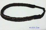 2.5cm wide fashion bohemian wigs braid thick wide headband-Free Shipping