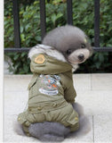 Hooded Four Legs Drivers Style Pet Dog Winter Coat Clothes From S to XXL Free Shipping