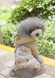 Hooded Four Legs Drivers Style Pet Dog Winter Coat Clothes From S to XXL Free Shipping