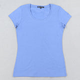 High Quality 21 Candy Color Cotton Basic T-shirt Women Casual - Free Shipping