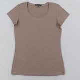 High Quality 21 Candy Color Cotton Basic T-shirt Women Casual - Free Shipping