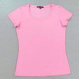 High Quality 21 Candy Color Cotton Basic T-shirt Women Casual - Free Shipping