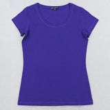 High Quality 21 Candy Color Cotton Basic T-shirt Women Casual - Free Shipping