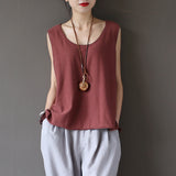 New Summer Cotton Women Vest Knitted Solid Color- Free Shipping