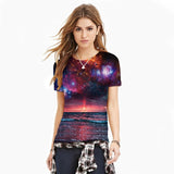 Blue sky digital print 3D T-shirt - Free Shipping