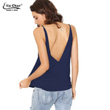 New women tops casual and sexy backless12 Colors Tank